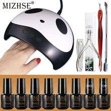 MIZHSE УФ-гель для ногтей сушилка Гибридный Lakiery Гель-лак для ногтей набор с базой и Топ Наборы для маникюра Инструменты для ногтей гель УФ-толкатор