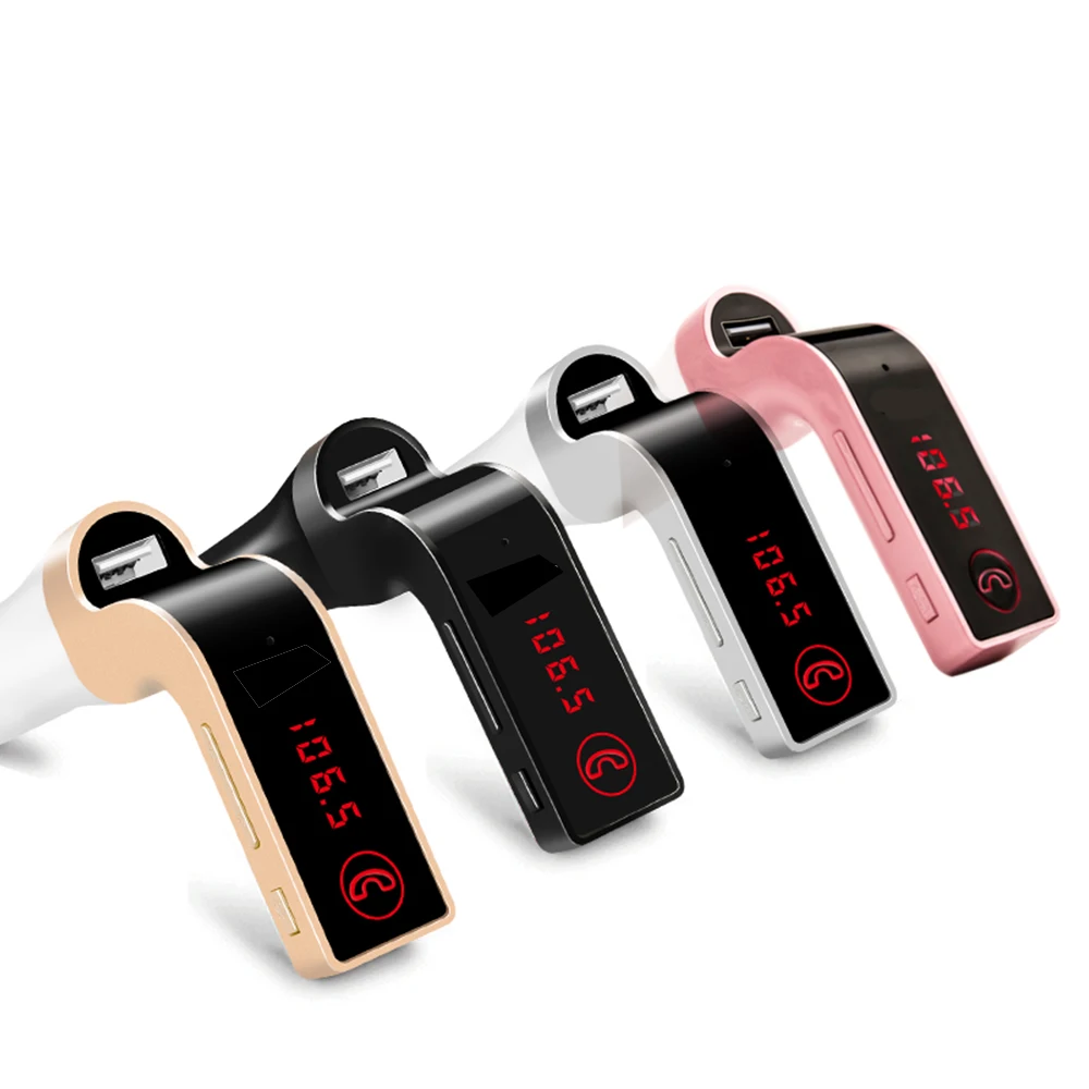 

CDEN 4-in-1 Hands Free Wireless Bluetooth Car Kit FM Transmitter MP3 Music Player with 3.5mm Audio Cable Connect Support TF Card