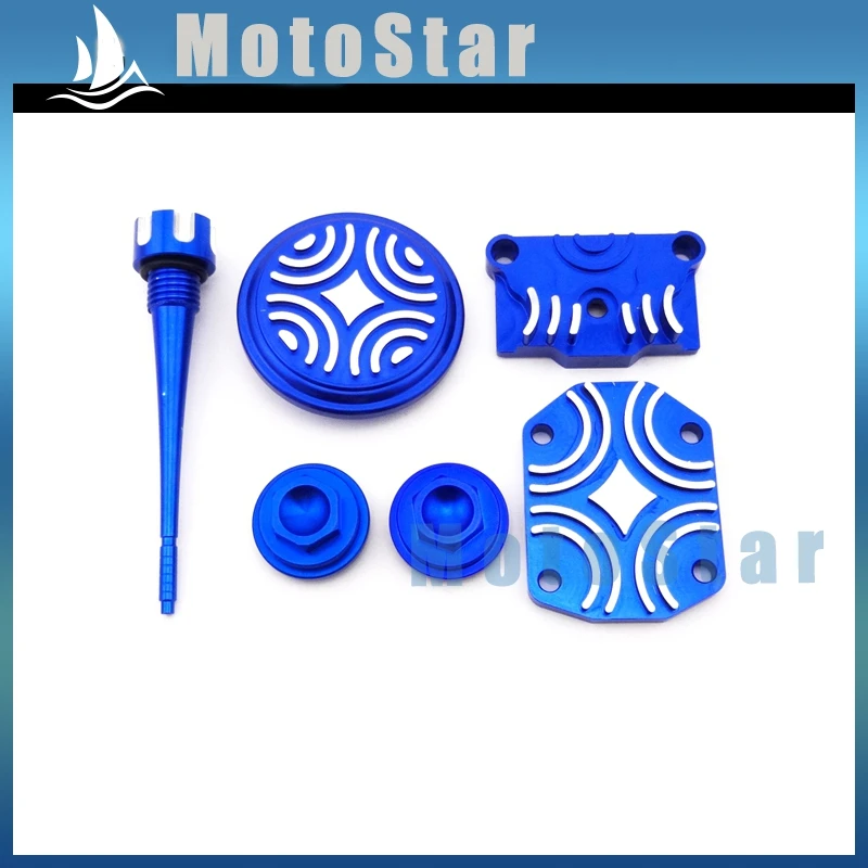 Синий Алюминиевый Комплект для модификации двигателя CNC 50cc 70cc 90cc 110cc 125cc