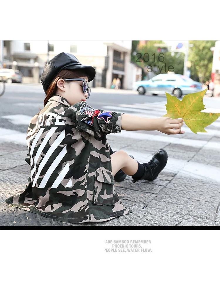 Весенняя одежда шаблон для девочек модная Корейская тенденция в полоску с длинными рукавами с лацканами Камуфляж Свободные Рубашки для мальчиков детская одежда