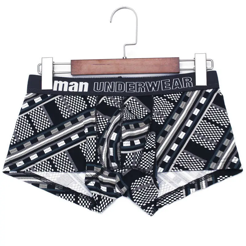 Трусы боксеры мужские хлопковые пикантное нижнее белье модные шорты|male panties|boxer