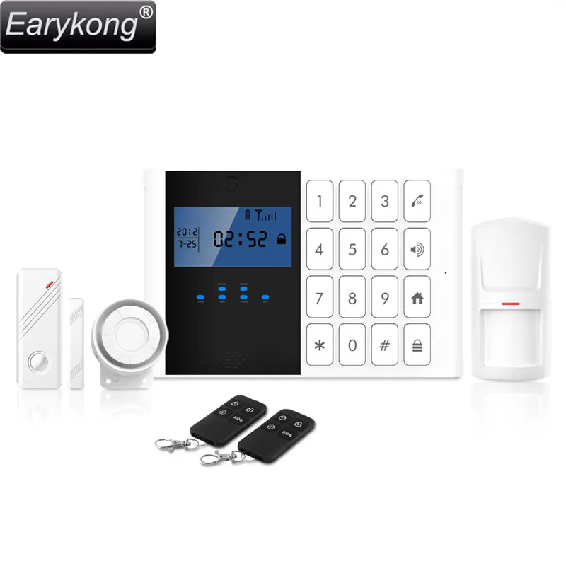 

Free Shipping! Wireless GSM SMS Home Alarm System 99 Defense Zones Long Distance Control For House New Door / Motion Detector