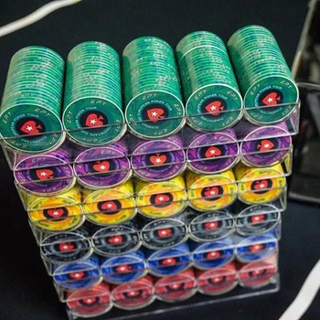 

100/200/300/500/600/1000pcs Bulk Order Ceramic Poker Chips Set Customize Denomination