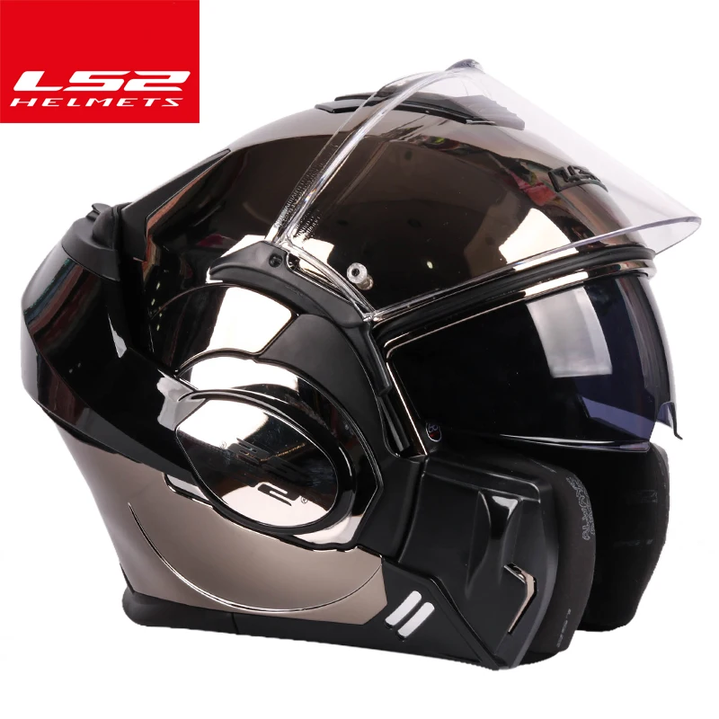 LS2 FF399 откидной шлем с двойными линзами мотоциклетный шлем задний сальто шлем