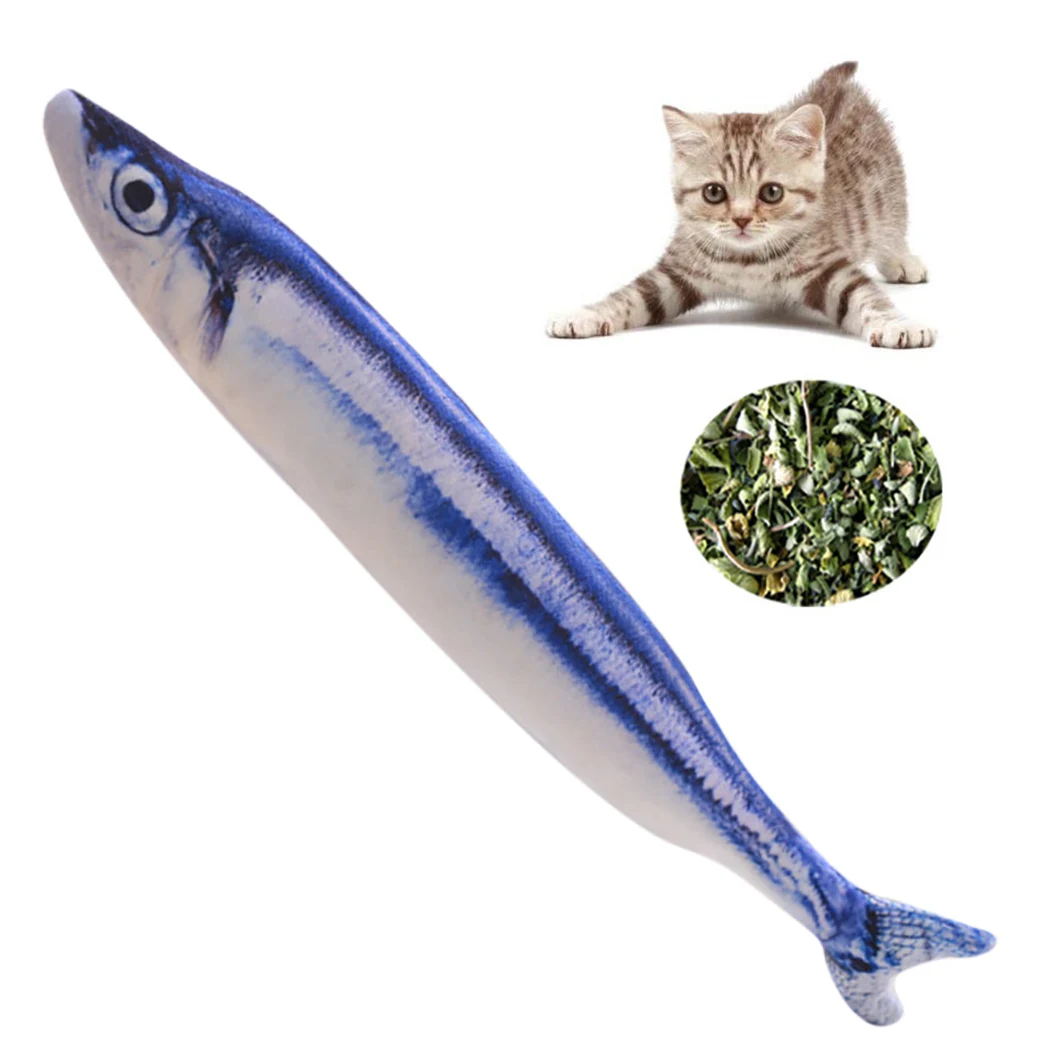 3D Catnip Fish Plush Stuffed Pillow Doll Fish 20cm Shape Cat Toy Simulation Fish Play Toy For Pet Gifts Pet Chew Toy kitten