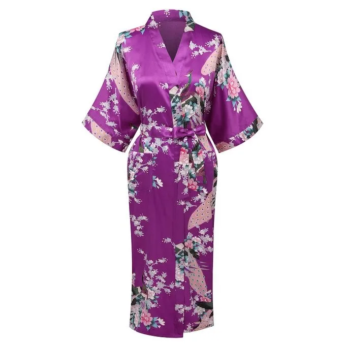 White Summer Women's Kimono Robe Bathrobe Sleepwear Rayon Bath Gown Nightgown Pyjamas Mujer Pijama Size S M L XL XXL XXXL 029