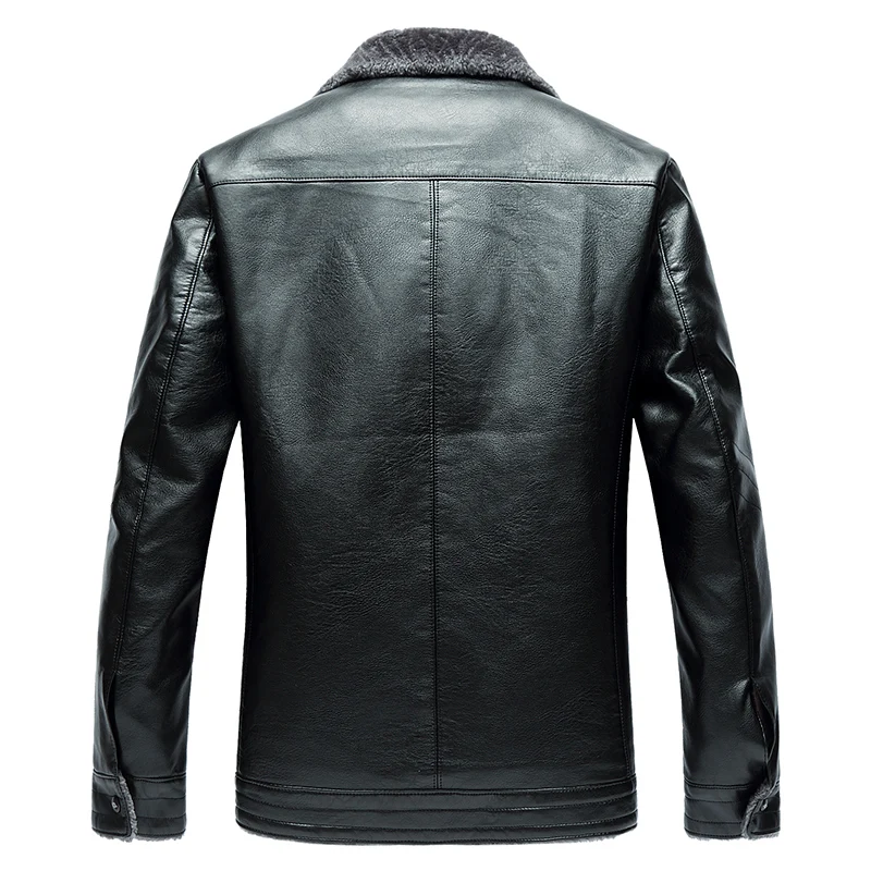  2019 Leather Jacket Men Soft PU Leather Jacket Male Business casual Coats Man Jaqueta Masculinas In