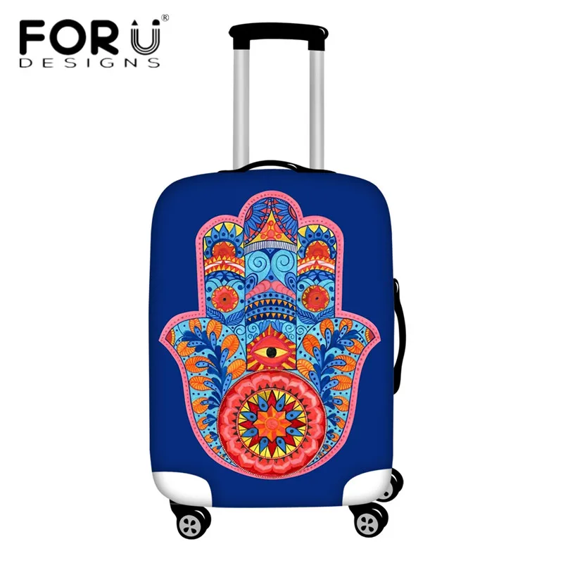 

FORUDESIGNS Hamsa Hand Watercolor Pattern Travel Suitcase Covers Elastic Thicken Luggage Protective Cover Apply to Trunk Cases