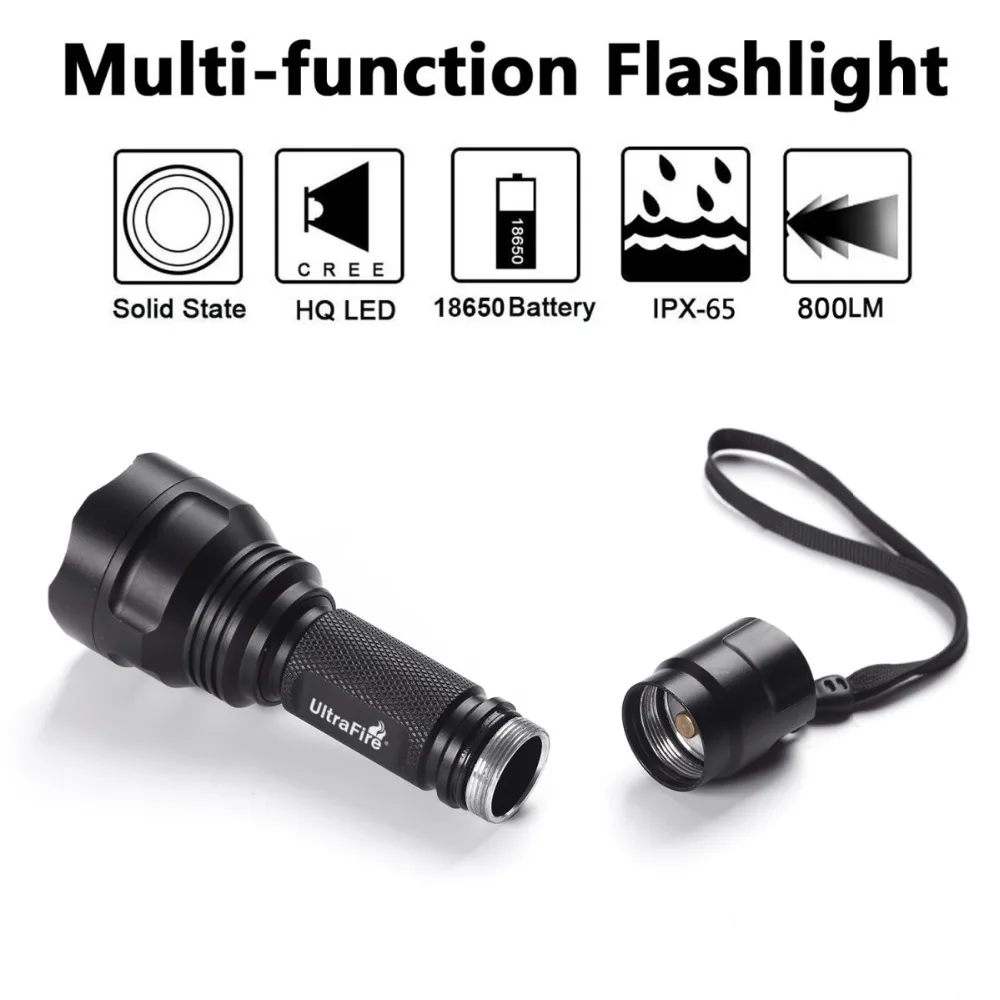 UltraFire UF 1505 CREE XM L2 масштабируемый 5 режимный фонарь для охоты ночной рыбалки