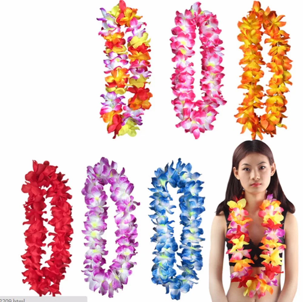 6 pcs/lot Pre Kindergarten Toys Hawaiian Ruffled Simulated Silk Flower