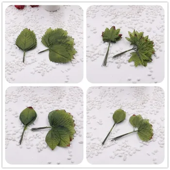 

12pieces/1lot Artificial Leaf flower Silk Green Leaves for party wedding decoration Scrapbooking Craft Fake Flower