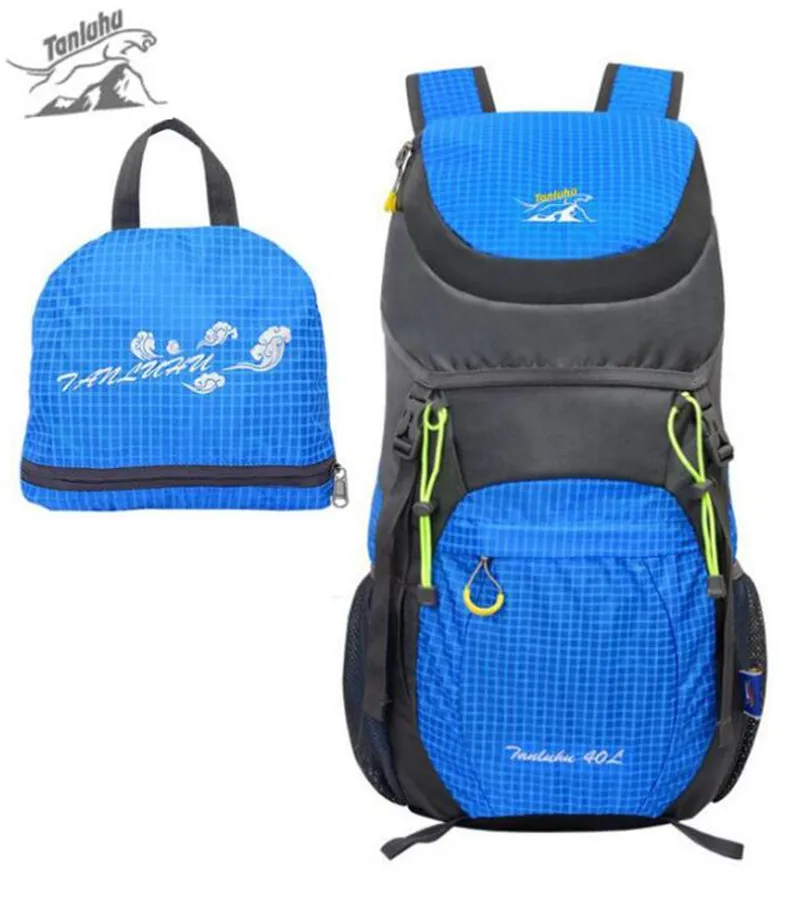 TANLUHU 40L Outdoor Sports Backpack Climbing Bag Travel Hiking Folding