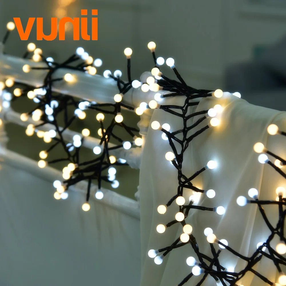 New! 400 Milky Balls Led Christmas String Light With 5M Extension Line