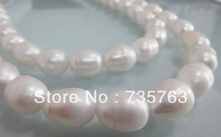 

HOT 00791 HUGE 33"12-18MM NATURAL SOUTH SEA GENUINE WHITE PEARL NECKLACE 14K