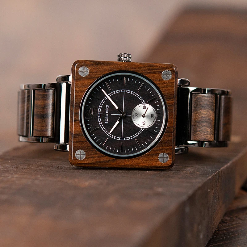 BOBO BIRD Топ бренд класса люкс мужские часы кварцевые деревянные часы для женщин отличный подарок relogio masculino принимаем логотип Прямая поставка V-R14
