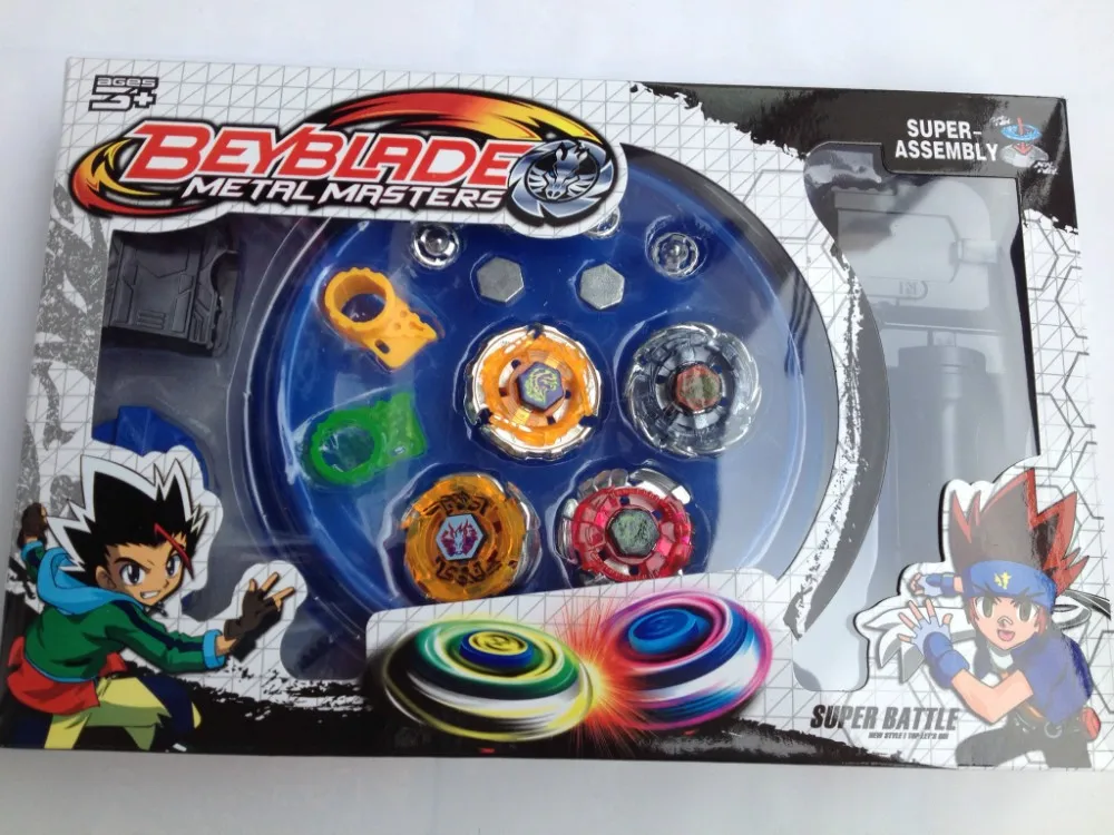 Peões 4 pcs beyblades com lançadores Peso : 0.5kg