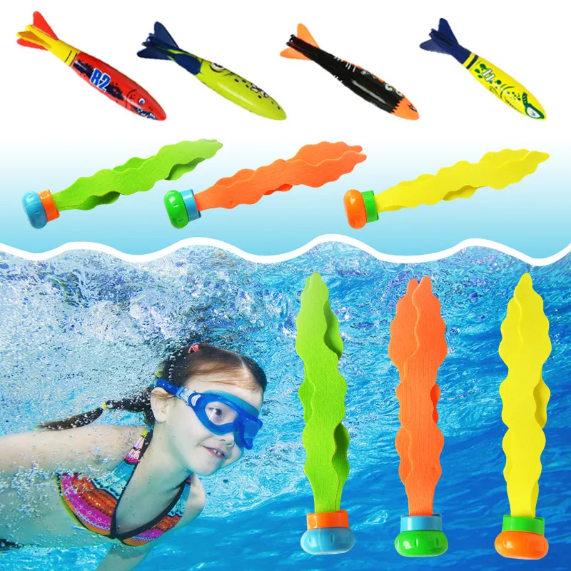 

New Summer Shark Torpedo Rocket Throwing Toy Funny Swimming Pool Diving Game Toys for Children Dive Accessories Toy