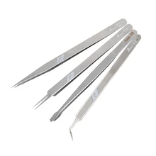 Kaisi изогнутая прямая законцовка прецизионная нержавеющая длиннее Пинцет коррозионно-стойкий промышленный Антистатический пинцет ремонт телефона