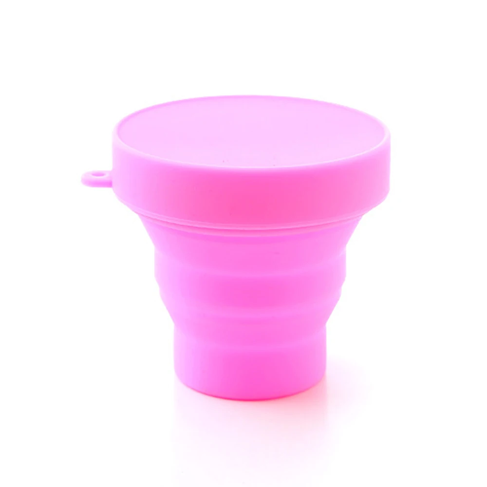 170 мл портативная силиконовая дорожная чашка, Выдвижная складная кофейная чашка, телескопическая складная чайная чашка для спорта на открытом воздухе, чашка для воды TSLM2