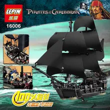 804Pcs LEPIN 16006 Pirates Of The Caribbean The Black Pearl Ship Model Building Kit Minifigure Blocks BricksToy Compatible Legoe
