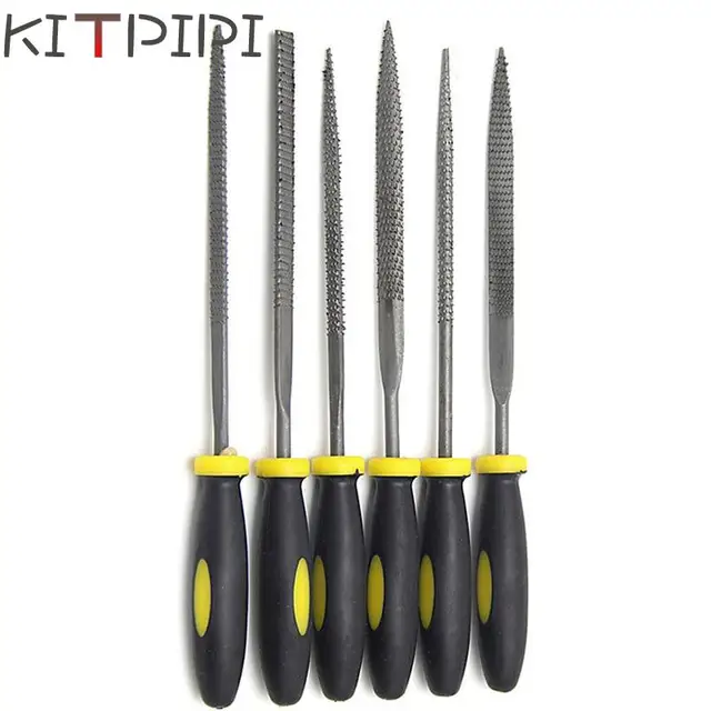 KITPIPI 6Pcs/Set 140mm Mini Metal Filing Rasp Needle File Wood Tools Hand Woodworking CUO0909