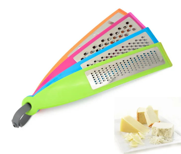 Set 4 Modern Colorful Stainless Steel & Plastic Hand Held Cheese/Garlic