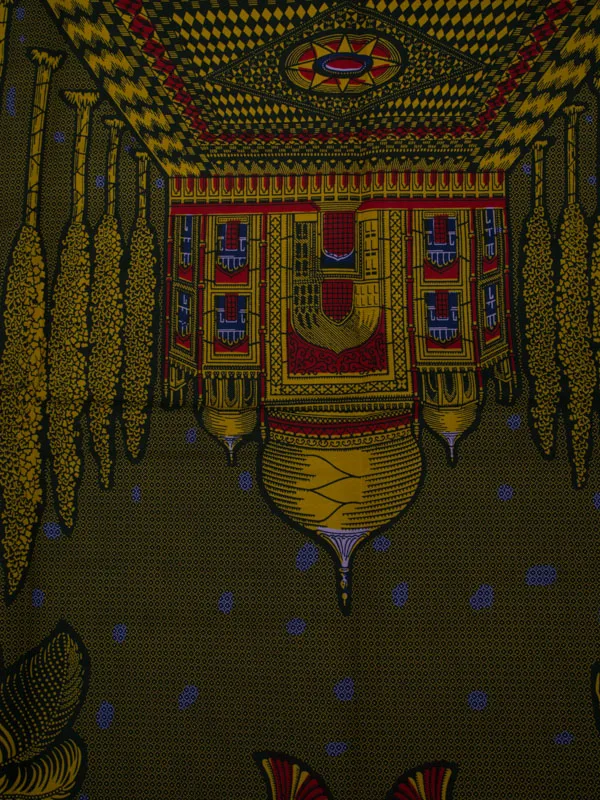 African Fabric Online Real Hollandais Wax Olive Red Castle Design For Party Wearing rw160524 | Дом и сад