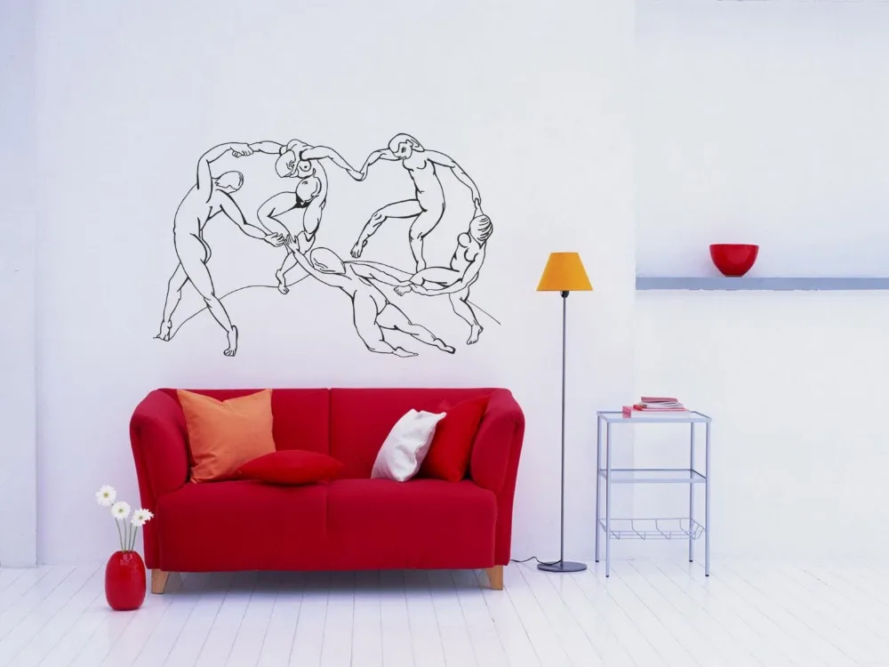

Wall Art inspired by Henri Matisse The Dance vinyl wall decal for your livingroom and bedroom wall art decor Wall Stickers JW135
