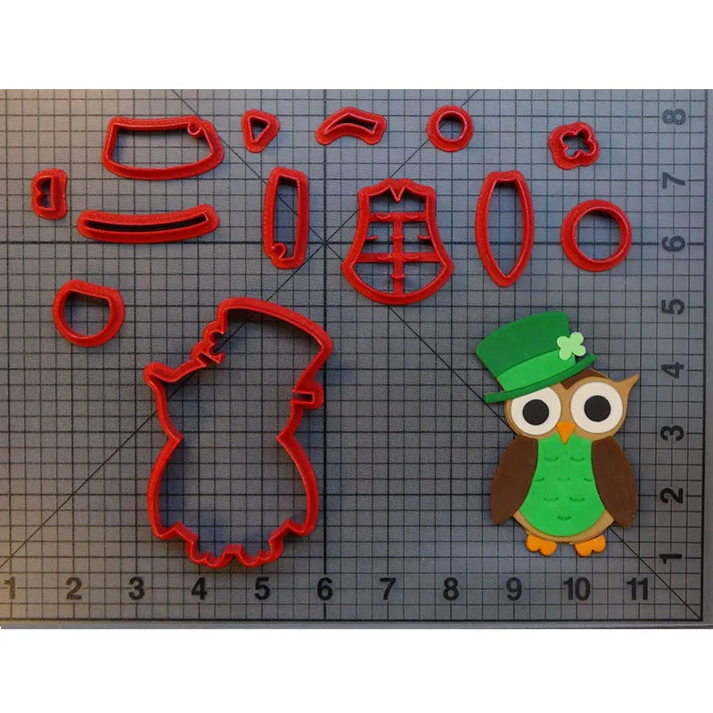 

Cute Owl Cookie Cutter Set Fondant Cupcake Top Mould Made 3D Printed Cake Decoration Tools Biscuit Cutter Cookie Cutters
