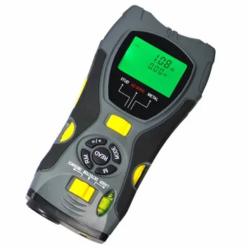 

Portable Multifunction 5in1 Digital Distance Meter Stud/Joists Metal Wire Detector Laser Marker Tool 0.6~16m (2 ~ 53 feet) Range