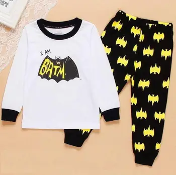

New Cartoon Design Round Neck Child kids long sleeve pyjamas Boys Cotton Pajamas Set For Girls Boys Pyjamas 2~7 Year