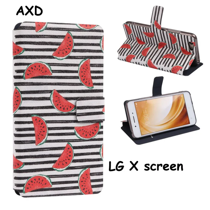Чехол с рисунком для LG XScreen Xview K500N кожаный чехол-бумажник откидной магнитной