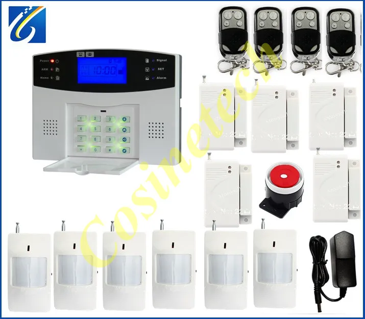 

Shenzhen Classic LCD display GSM850/900/1800/1900Mhz home security alarm sysem+5 door sensor+6 PIR sensor gsm alarm system