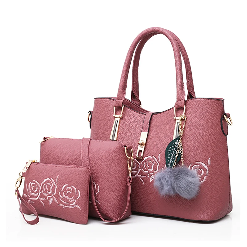 

Women Famous Brand Shoulder Bag Female Casual Tote Women Messenger Bag Set Bolsas Feminina 3pcs Leather Bags Handbags