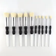 Cosmetic Tool Face Foundation Brush For Make Up Beauty Essentials 10Pcs Professional Eye Shadow Powder Blusher Brush Kit