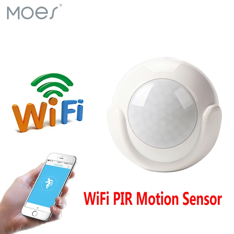 

WIFI PIR Motion Sensor Smart Human Detector For Home Security System, Optional Automatic Alerts,Work With Alexa Echo Google Home