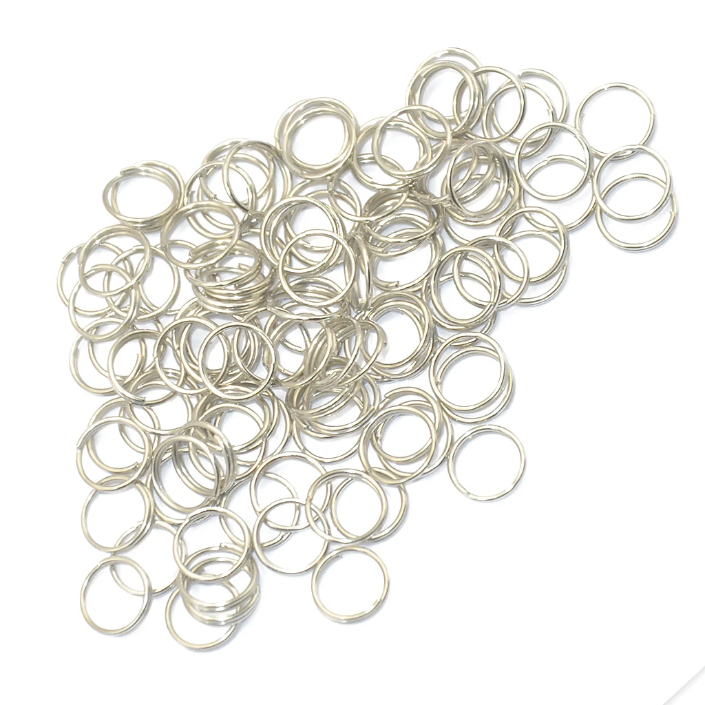

400 Piece Metal Double Loop Hoop Split Open Jump Ring Key Rings Jewelry Findings Gold + Silver 8mm