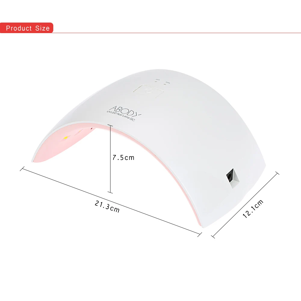 Abody SUN9C Светодиодный УФ-лампа Сушилка для гель-лака Fingernai l& гель для ногтей отверждения белого света ногтей искусство живопись салон инструмент 24 Вт США/ЕС вилка