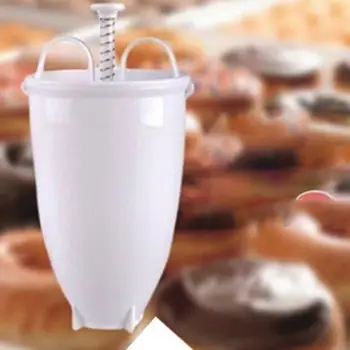 

Plastic Manual Doughnut Machine Deep Fry Donut Mould Plastic Lightweight Waffle Dispenser Donut Maker