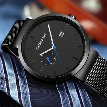 

2019 New Luxury Watches Men Top Brand GUANQIN with Small Dial Women Men's Designer Quartz Watch Male Watch relogio dropshipping