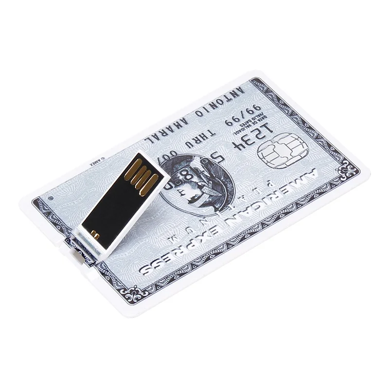 Супер тонкий флеш-накопитель, кредитная карта, 32 ГБ, высокоскоростной флеш-накопитель 2,0, 4 ГБ, 8 ГБ, 16 ГБ, 64 ГБ, 128 ГБ, водонепроницаемая флеш-карта, карта памяти, бесплатный логотип