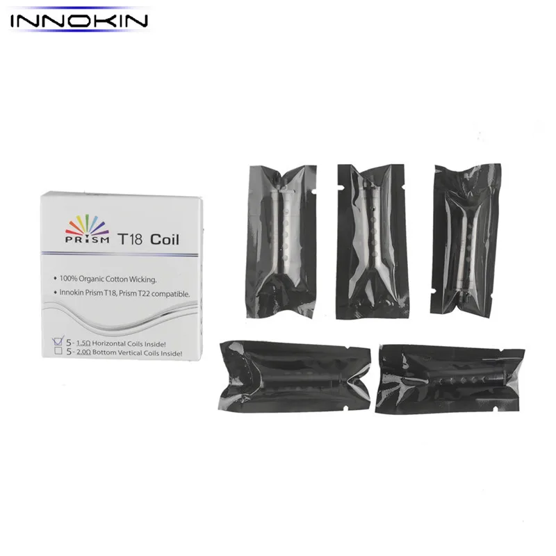 

5pcs Original Innokin Endura Prism T18 Coils Replacement Atomizer Head 1.5ohm for the Innokin Endura T18 T22 E-Cigarettes tank