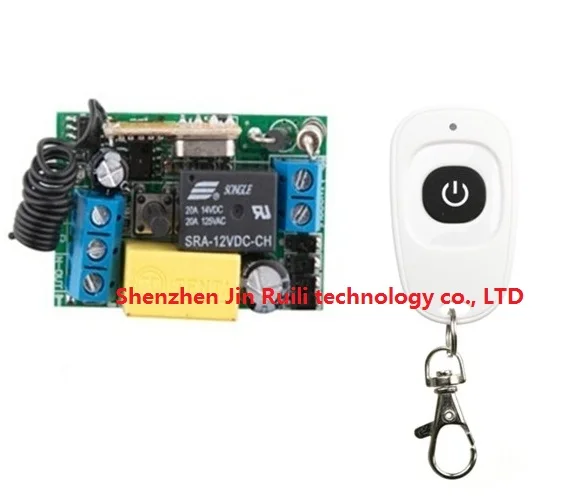 

Wireless remote controlling switch RF AC 220 V 10 A 1CH 1* Transmitter 1* Receiver Momentary. Toggle .Latched Adjustable