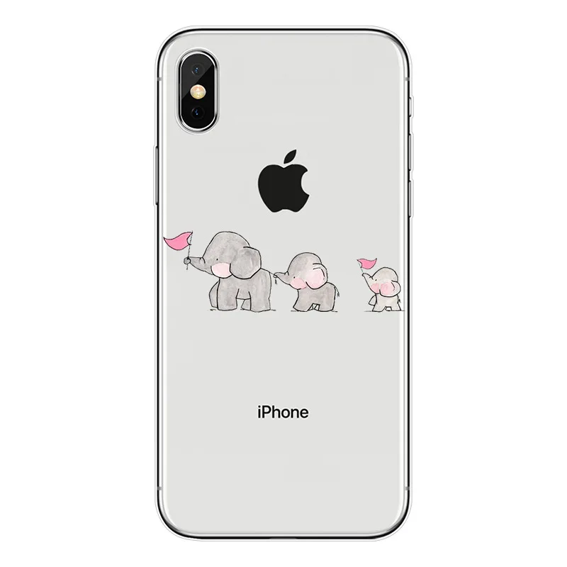 Мягкий силиконовый прозрачный чехол из ТПУ для iphone 6, 6s, 7, 8 Plus, 5, 5S, SE, X, Xs, Max, Xr, Capinha Coque