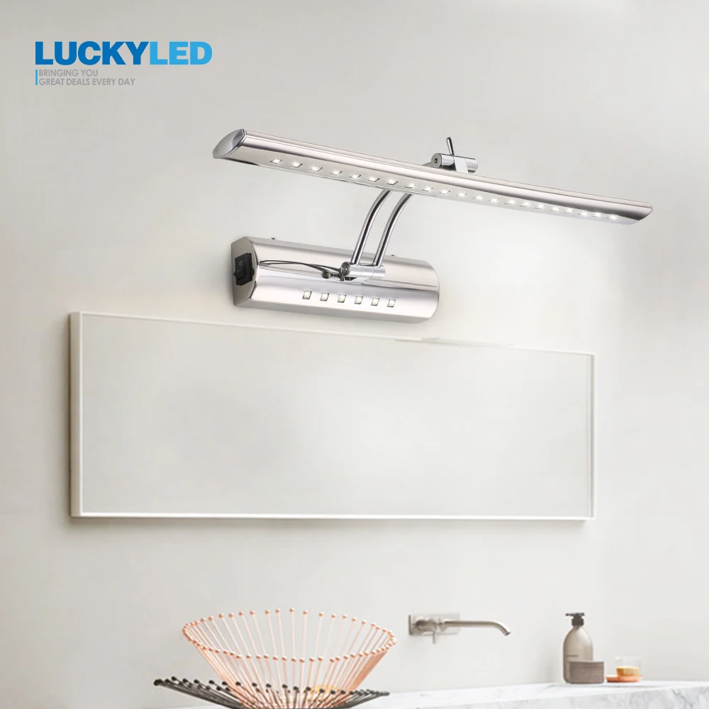  LUCKYLED Led Mirror Light With Switch 7W 9W 220V 110V Wall Mounted Wall Lamp Indoor Modern Bathroom - 32896432898