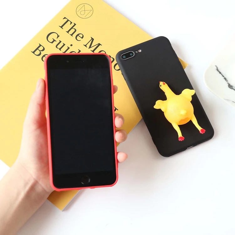 Чехол для iphone 7 Plus сжать цыпленка чехол телефона снятие стресса TPU iPhone 6 S/6 plus 3D
