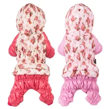 Scorching Sale Latest Winter Canine Coat Heat Garments Flowers Feminine Canine Puffy Jacket Down Coat Vogue Model Pet Winter Garments Pugs