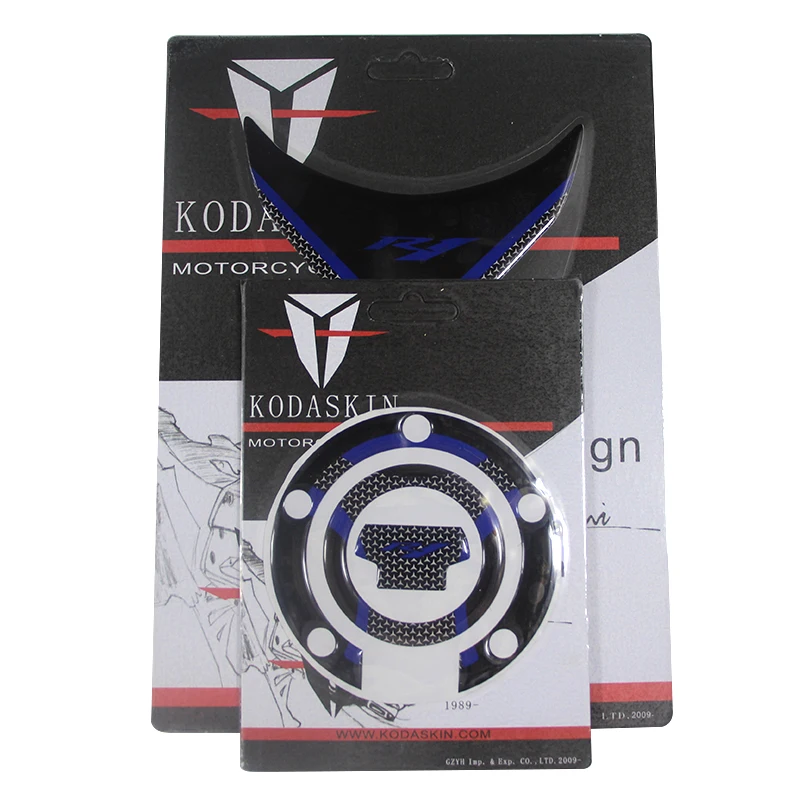KODASKIN защиты газа топливного бака Кепки Pad Стикеры для YAMAHA YZF R1 R1M синий
