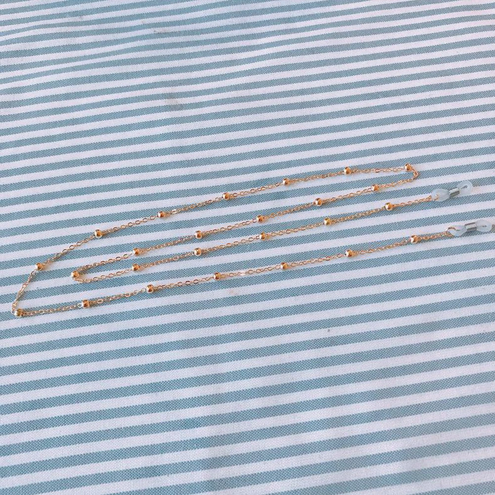НОВЫЕ шикарные женские золотые серебряные цепочки для очков, Бисерный шнур для солнцезащитных очков, шнур для чтения, цепочка, держатель для очков