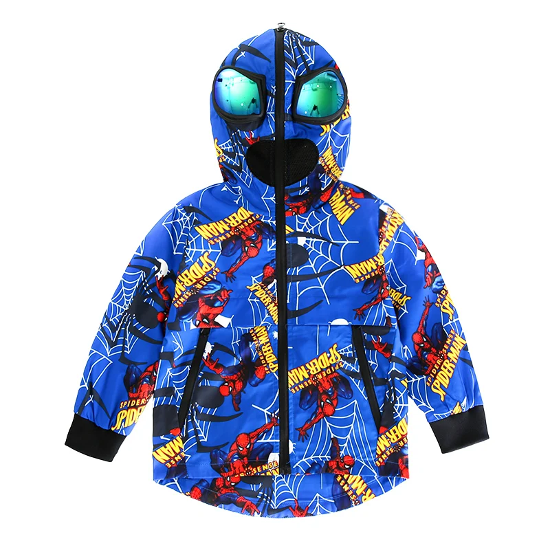 

2019 New Kids Jacket Spring Clothes for Boy Teenager Baby Spiderman Hooded Windbreaker Children's Outerwear Jacket Coat 7 Years